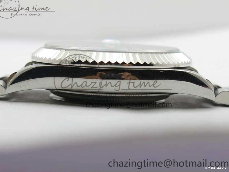 0417 SoftTouch Day-Date 40mm 228239 BP New Dial Version 904 SS Ice Blue T Crystal Markers Dial on SS President Bracelet A 2822